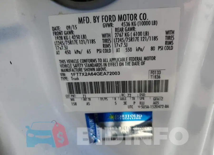 1FT7X2A64GEA72003 Photo# 13
