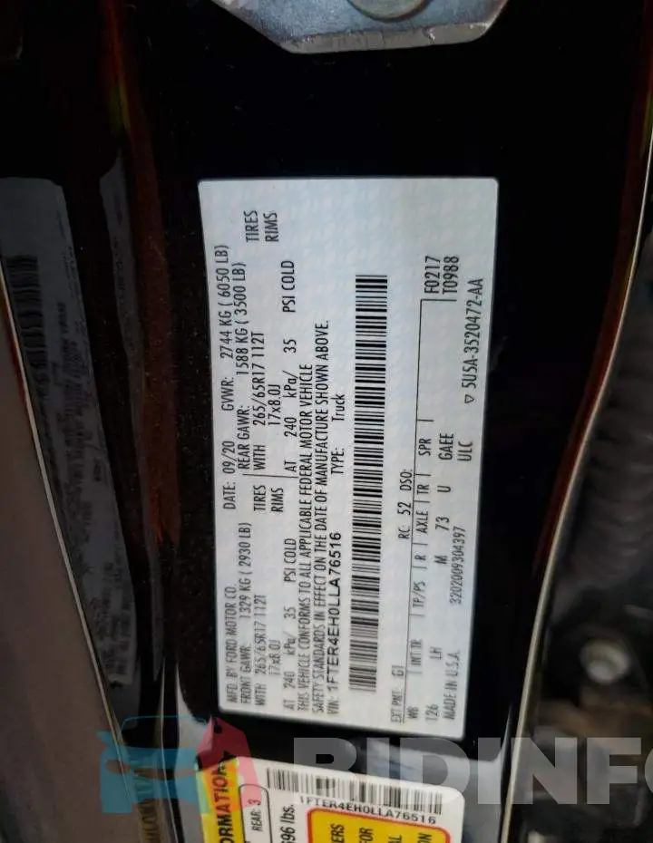 1FTER4EH0LLA76516 Photo# 12