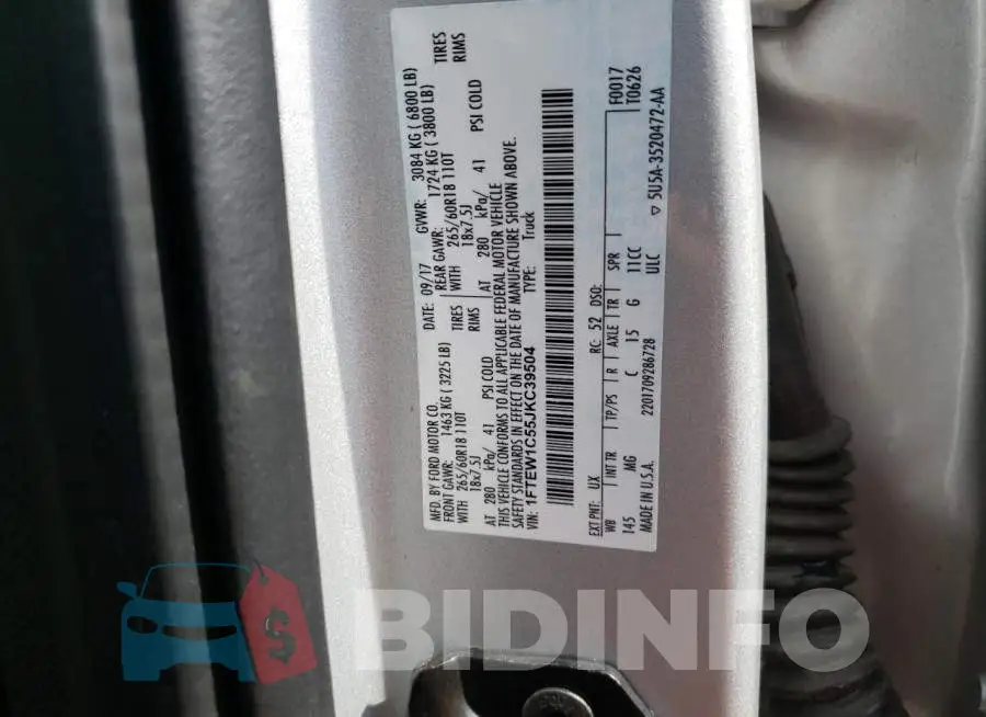 1FTEW1C55JKC39504 Photo# 12