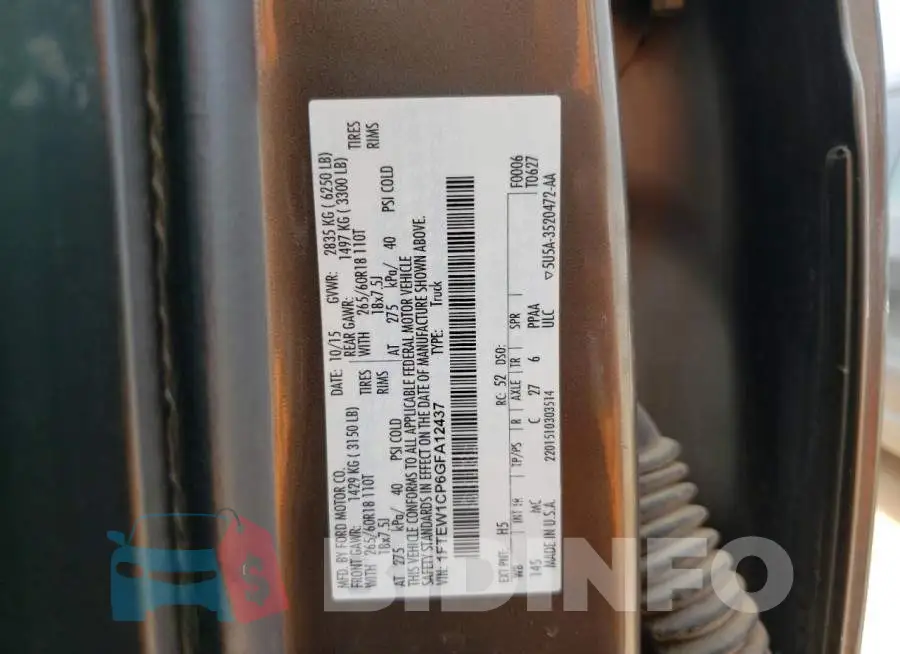1FTEW1CP6GFA12437 Photo# 12