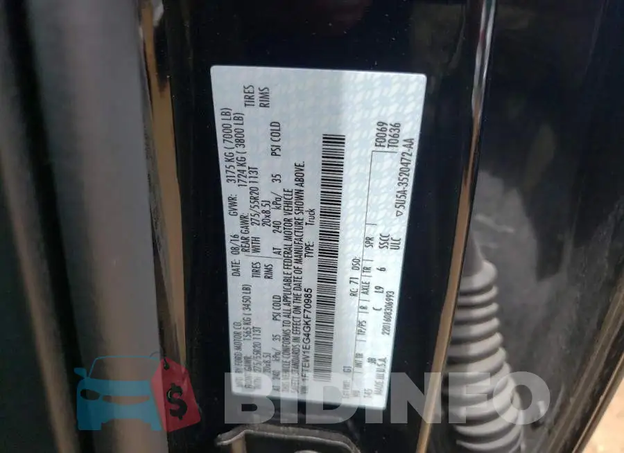 1FTEW1EG4GKF70985 Photo# 12
