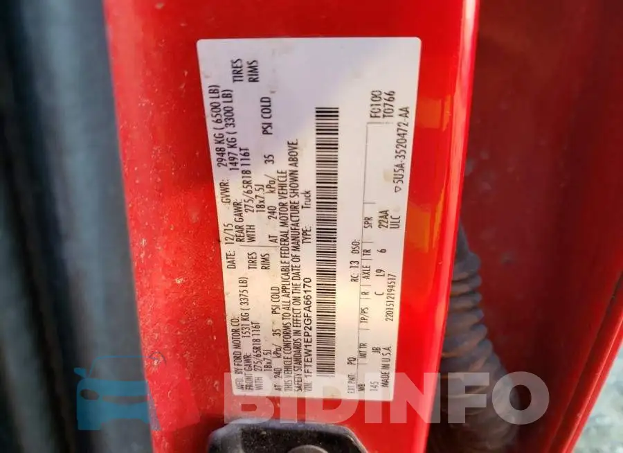 1FTEW1EP2GFA66170 Photo# 12