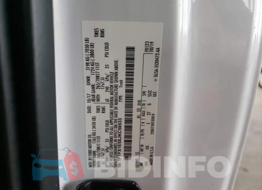 1FTFX1E5XJKC58533 Photo# 12