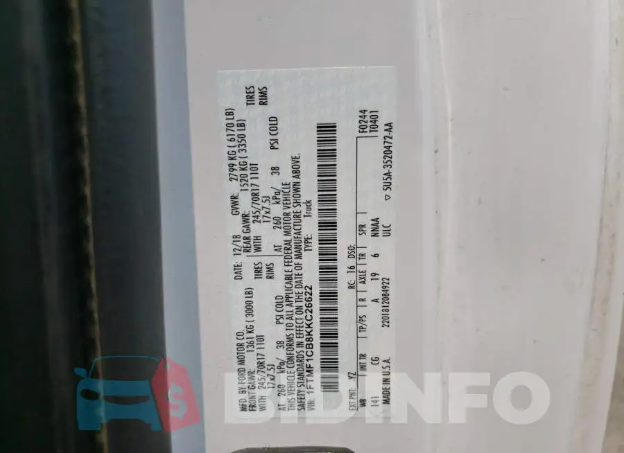 1FTMF1CB8KKC26622 Photo# 12