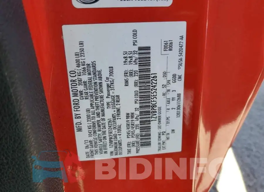 1ZVBP8CF5E5242261 Photo# 12