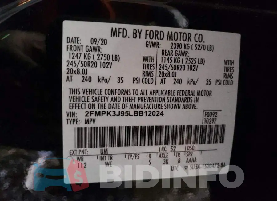 2FMPK3J95LBB12024 Photo# 14