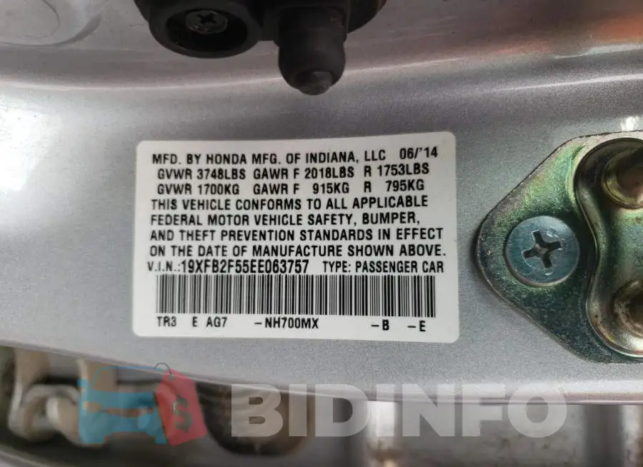 19XFB2F55EE063757 Photo# 12