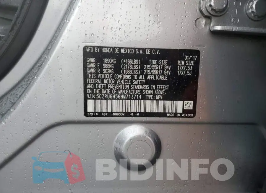 3CZRU6H56HM713714 Photo# 12