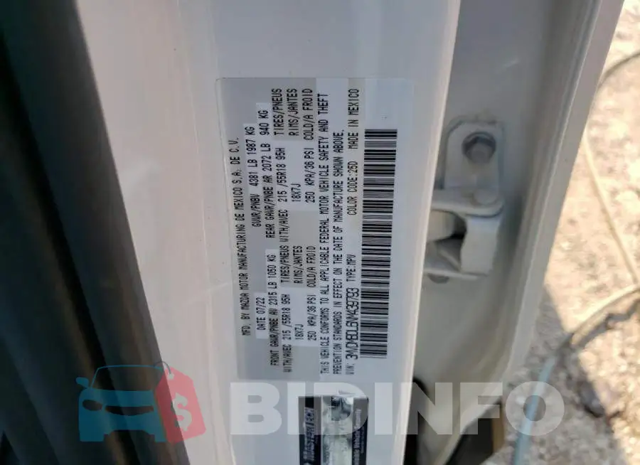 3MVDMBDL6NM439793 Photo# 12