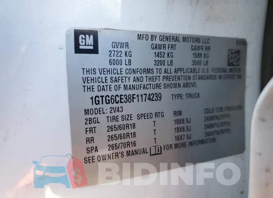 1GTG6CE38F1174239 Photo# 12