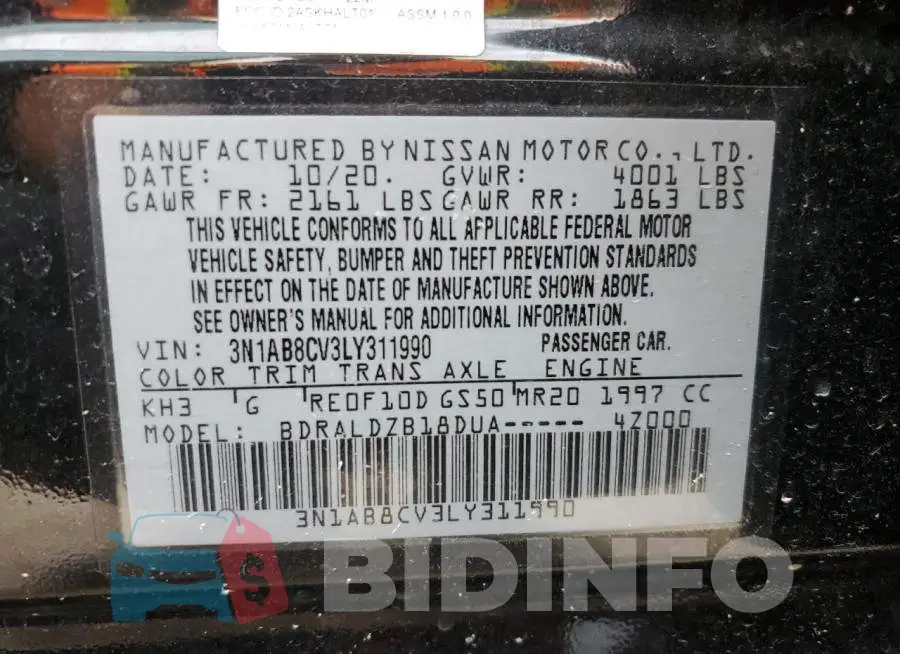 3N1AB8CV3LY311990 Photo# 12