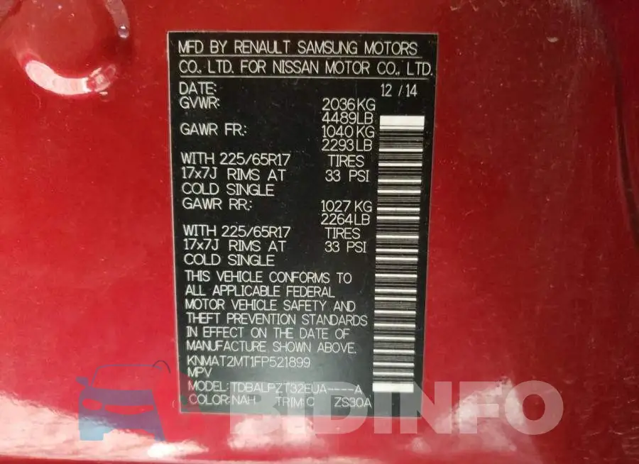 KNMAT2MT1FP521899 Photo# 12
