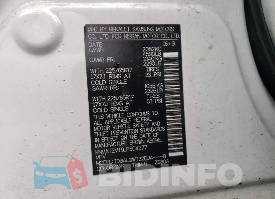 KNMAT2MT9LP504277 Photo# 12