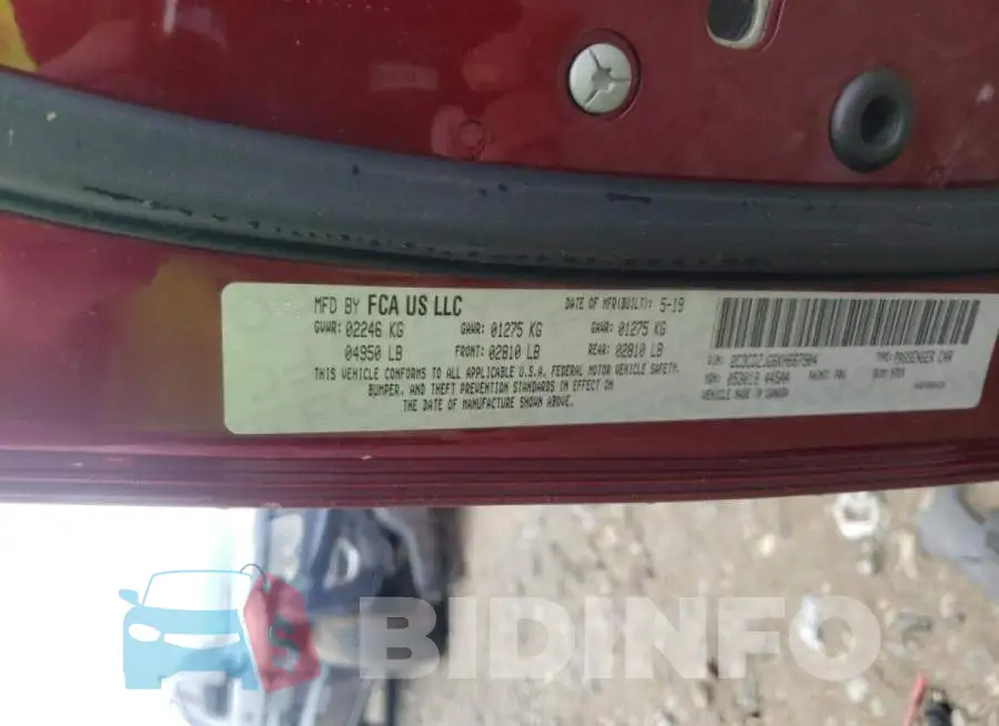 2C3CDZJG6KH667904 Photo# 10
