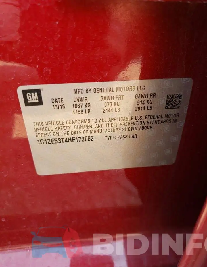 1G1ZE5ST4HF173082 Photo# 12