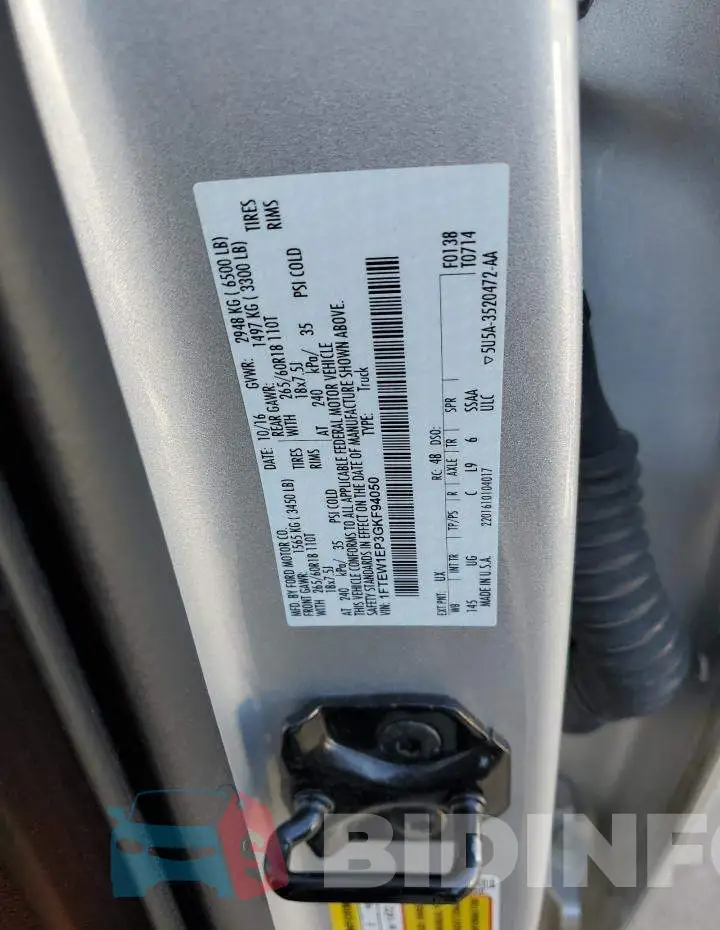 1FTEW1EP3GKF94050 Photo# 12