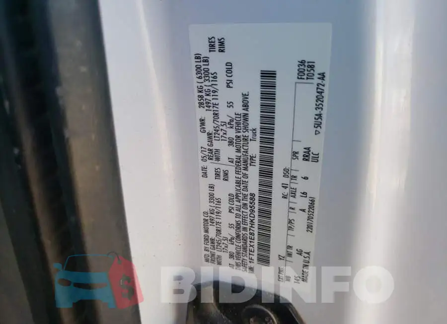 1FTEX1E87HKD95588 Photo# 12