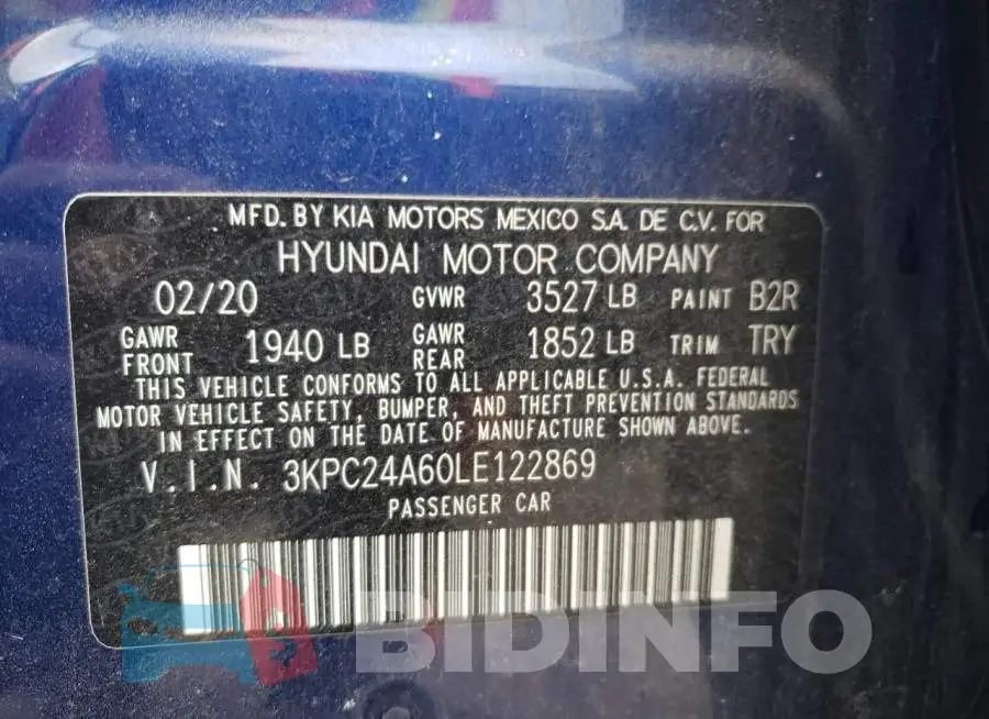 3KPC24A60LE122869 Photo# 12