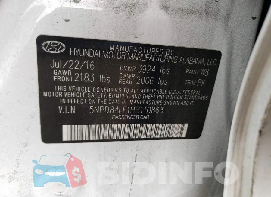 5NPD84LF1HH110863 Photo# 13