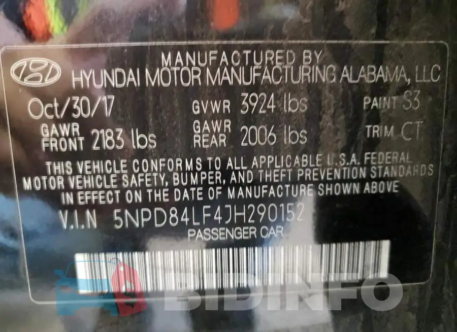 5NPD84LF4JH290152 Photo# 12
