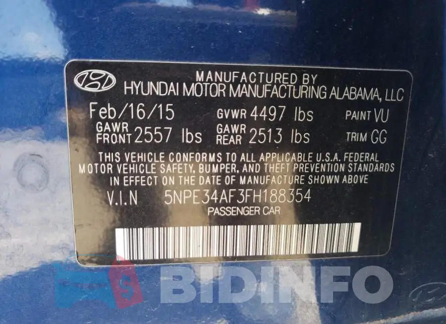 5NPE34AF3FH188354 Photo# 12