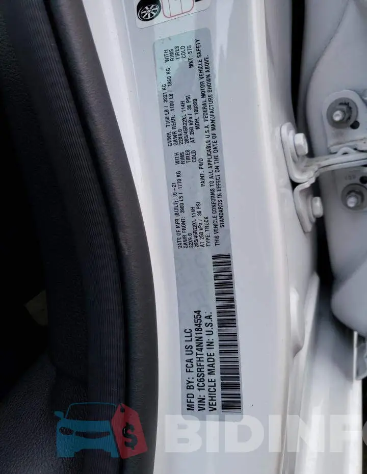 1C6SRFHT4NN184554 Photo# 12