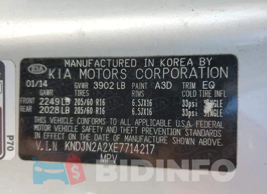 KNDJN2A2XE7714217 Photo# 12