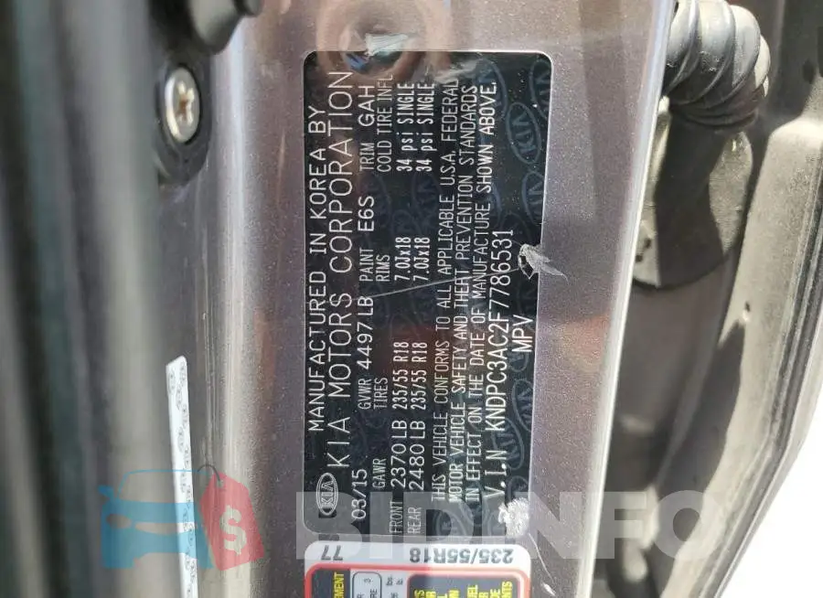 KNDPC3AC2F7786531 Photo# 13