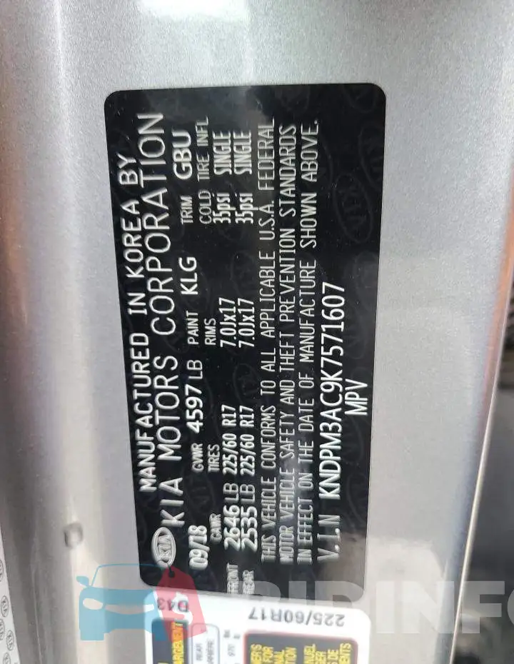 KNDPM3AC9K7571607 Photo# 13