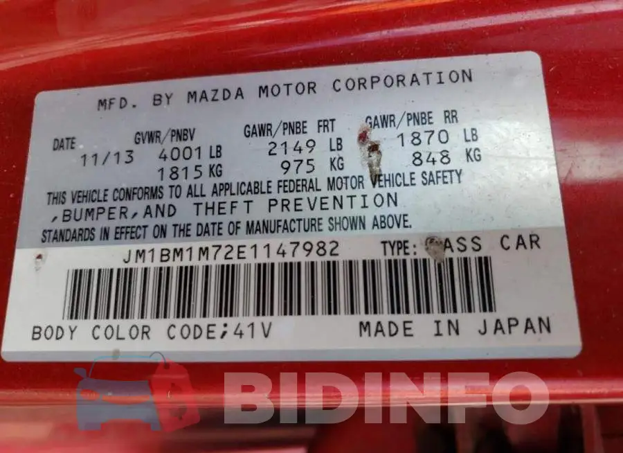 JM1BM1M72E1147982 Photo# 12
