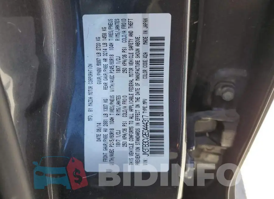 JM3TB3CV2E0444317 Photo# 13