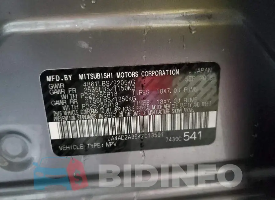 JA4AD2A35KZ013591 Photo# 14
