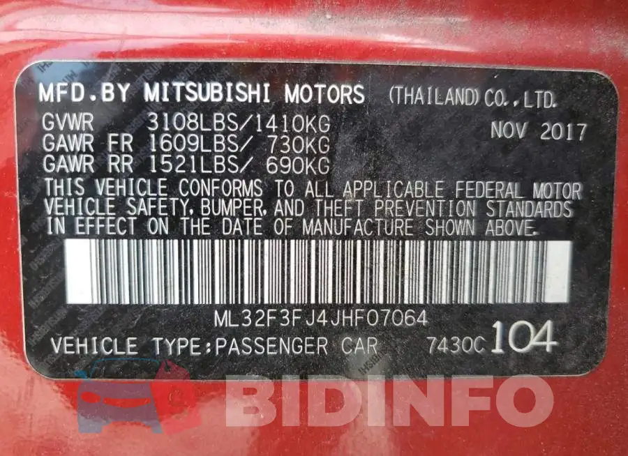 ML32F3FJ4JHF07064 Photo# 12