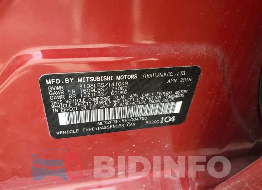 ML32F3FJ5HH004750 Photo# 13