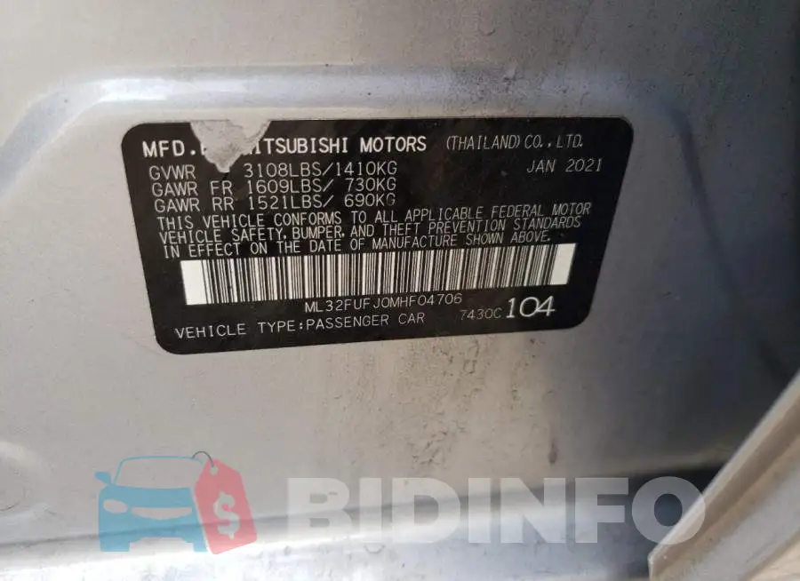 ML32FUFJ0MHF04706 Photo# 12