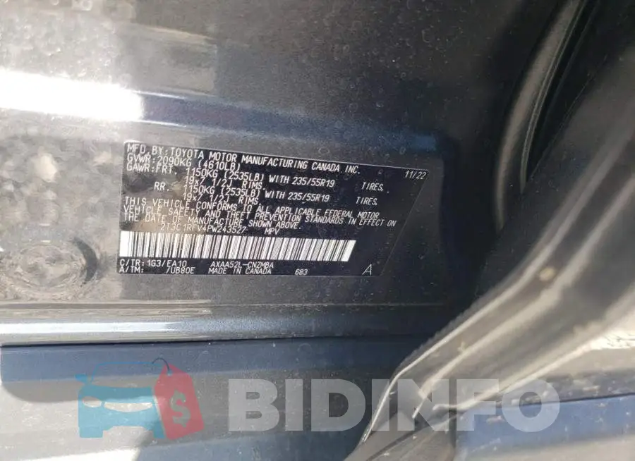 2T3C1RFV4PW243527 Photo# 12