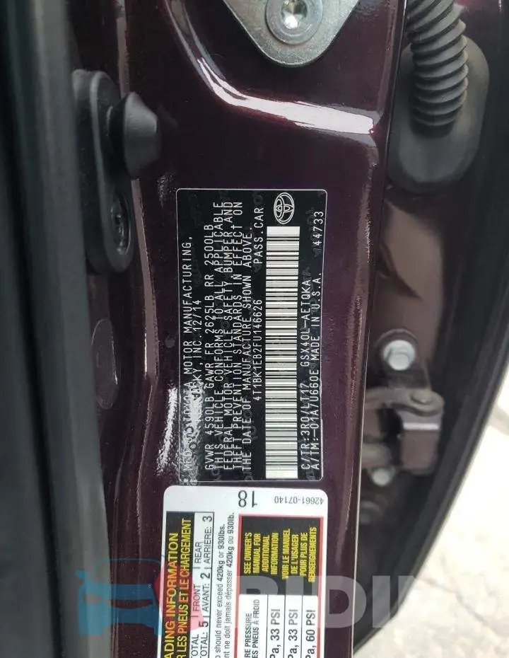 4T1BK1EB2FU146626 Photo# 13
