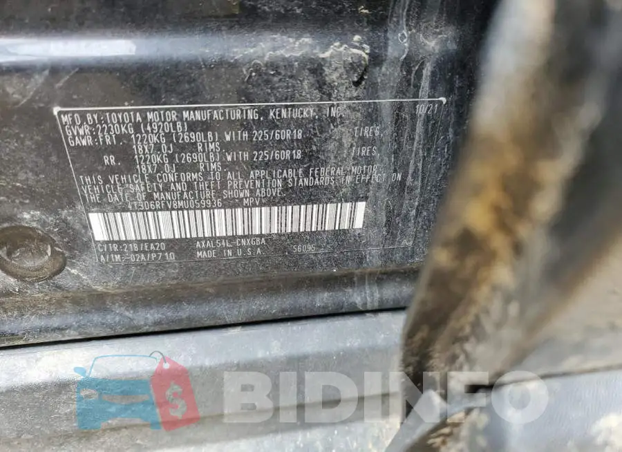 4T3D6RFV8MU059936 Photo# 13