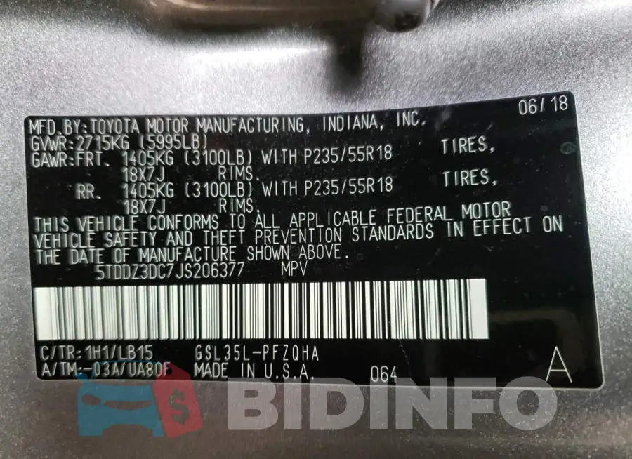 5TDDZ3DC7JS206377 Photo# 13