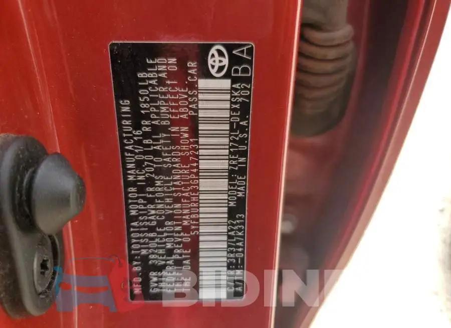 5YFBURHE3GP447231 Photo# 12