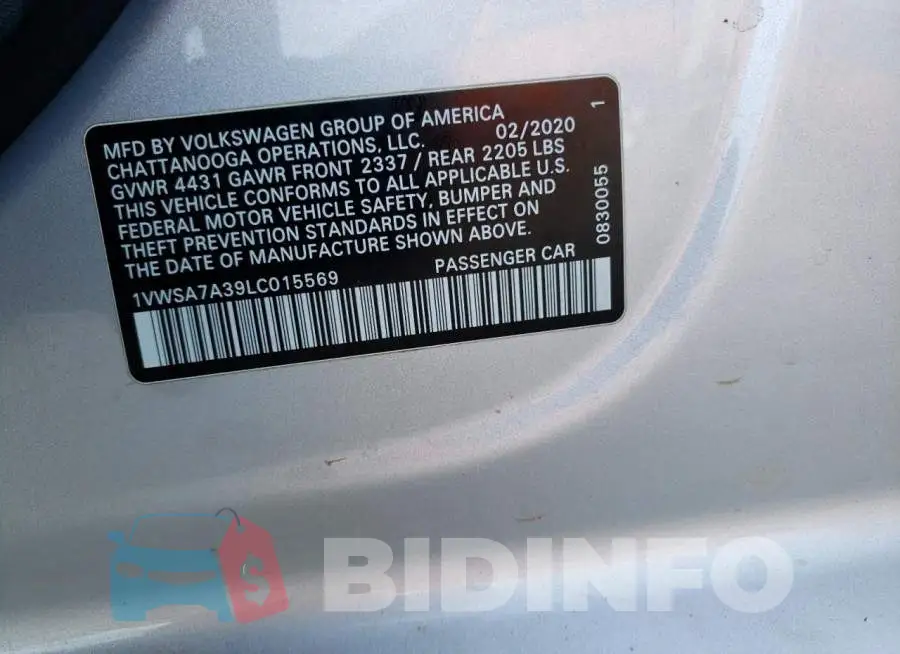 1VWSA7A39LC015569 Photo# 10