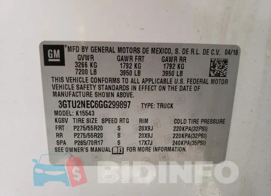 3GTU2NEC6GG299897 Photo# 12
