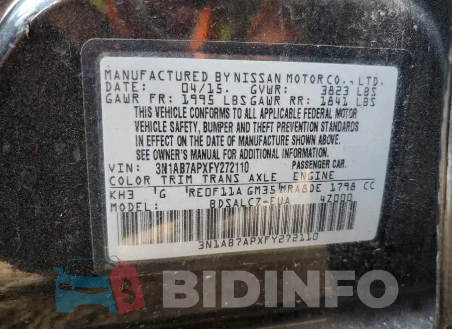 3N1AB7APXFY272110 Photo# 12