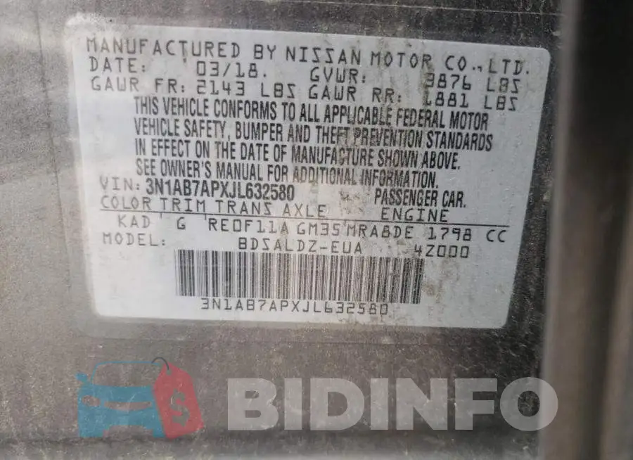 3N1AB7APXJL632580 Photo# 12