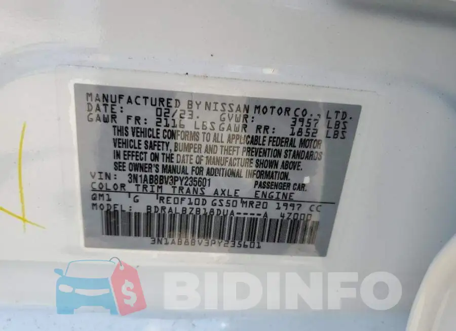 3N1AB8BV3PY235601 Photo# 12