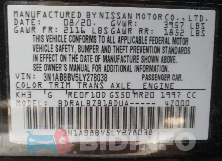 3N1AB8BV5LY278038 Photo# 10