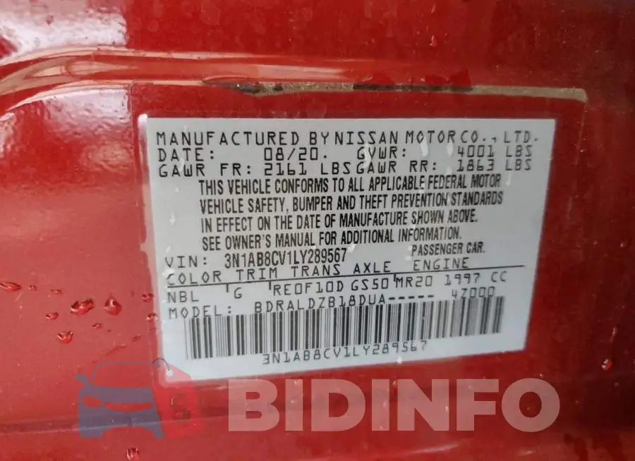 3N1AB8CV1LY289567 Photo# 12