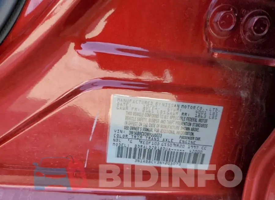 3N1AB8CV3NY205073 Photo# 12