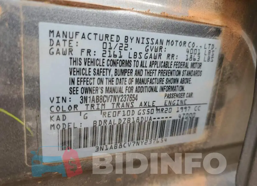 3N1AB8CV7NY237654 Photo# 12