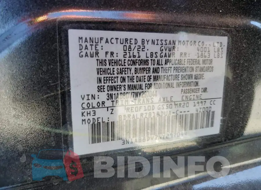 3N1AB8DV7NY297044 Photo# 12